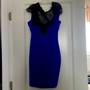 Blue halter with Lacey chest